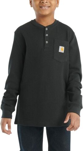Carhartt Boys' Long Sleeve Henley Thermal Pocket T-Shirt in Saudi Arabia