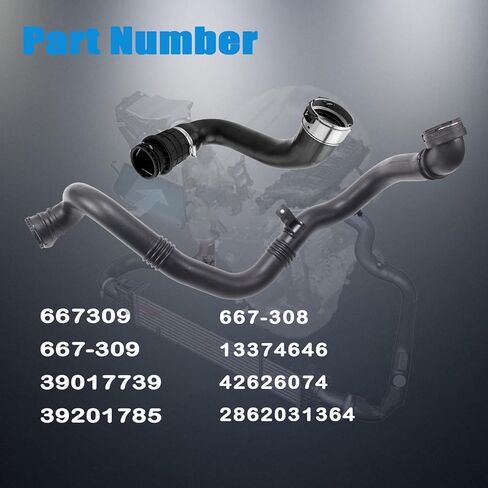 TurboCharger Intercooler خرطوم FIT لعام 2016 2017 2018 2019 CHEVY CRUZE 1.4L L4 TURBO استبدال#667-308 667-309 13374646 39201785 in Kuwait