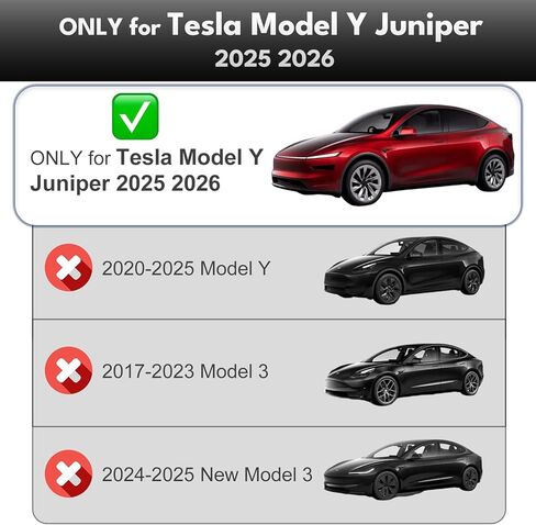 إدراج شبكة مصبغة لنموذج Tesla Y Juniper 2025 2026 ، غطاء تنفيس الهواء الأمامي مع التثبيت المفاجئ ، الإصدار القابل للفصل ， ABS Matte Black ، لا توجد أدوات مطلوبة ، ملحقات طراز Y جديد in Kuwait