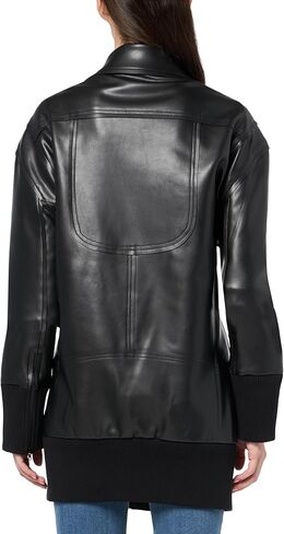 Norma Kamali Women's Oversized Moto Jacket Above The Knee in Saudi Arabia