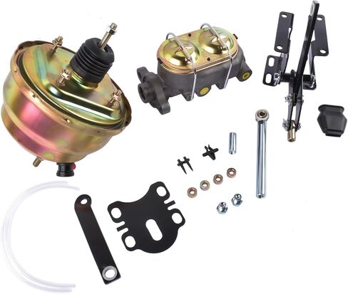 8" Dual Power Brake Booster Conversion Kit Bail Top Master Cylinder & Mounting Bracket Replacement for Ford Trucks F-100 F-250 F-350 1952-1972 GELUOXI in Saudi Arabia