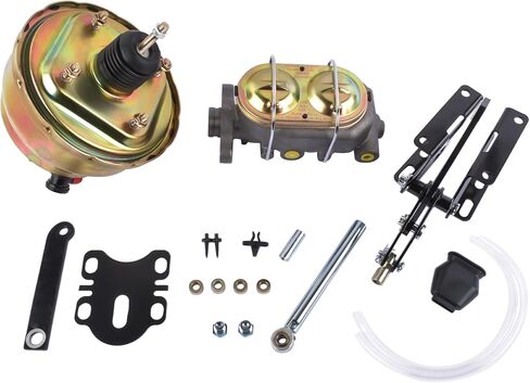 8" Dual Power Brake Booster Conversion Kit Bail Top Master Cylinder & Mounting Bracket Replacement for Ford Trucks F-100 F-250 F-350 1952-1972 GELUOXI in Saudi Arabia