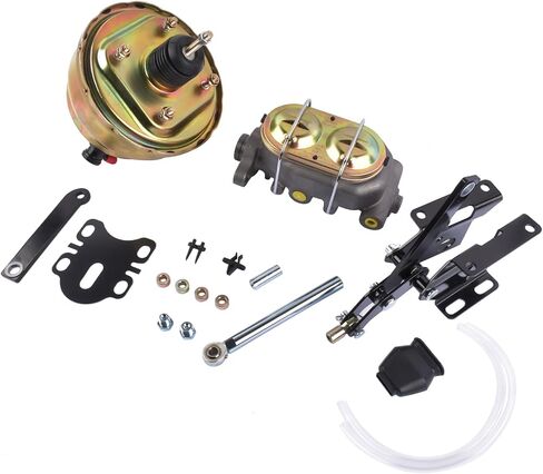8" Dual Power Brake Booster Conversion Kit Bail Top Master Cylinder & Mounting Bracket Replacement for Ford Trucks F-100 F-250 F-350 1952-1972 GELUOXI in Saudi Arabia