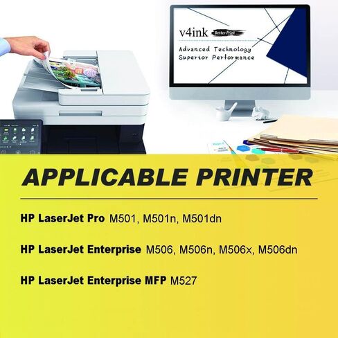 خرطوشة حبر بديلة متوافقة مع V4INK لحبر HP 87X CF287X للاستخدام في طابعة HP Laser jet Pro M501 M506 M527 M501dn M501n M506dn M506n M506x M527f M527dn، عبوتان عاليتان الإنتاجية - 18,000 صفحة in Saudi Arabia