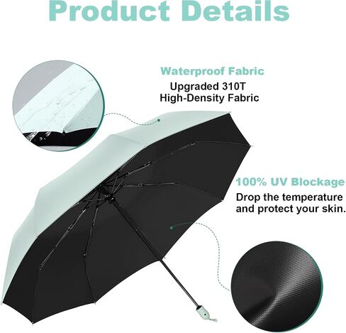 Travel Sun Umbrella with UV Protection – Comfortable Size for One Person, Compact Folding, Easy to Carry in Saudi Arabia