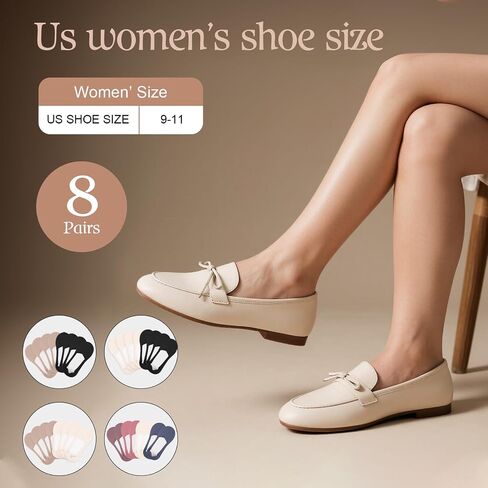 No Show Socks Womens: loafers for women Invisible fit, stretchy, cotton sole, anti-slip, cuttable in Saudi Arabia