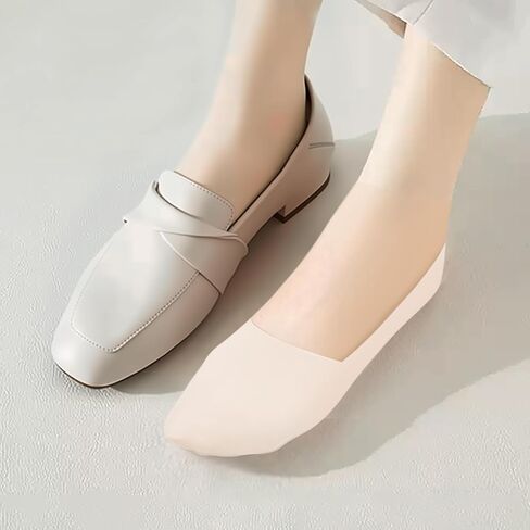 No Show Socks Womens: loafers for women Invisible fit, stretchy, cotton sole, anti-slip, cuttable in Saudi Arabia