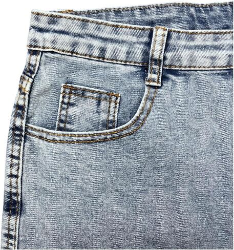 Stretchy Jean Shorts Womens High Waisted Frayed Raw Hem Distressed Denim Shorts Cut Off Shorts Casual in Saudi Arabia
