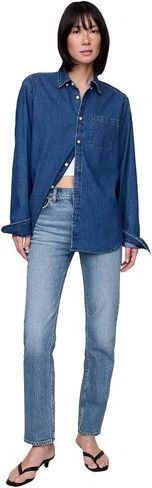 GAP Women's High Rise Straight Fit Denim Jeans in Saudi Arabia