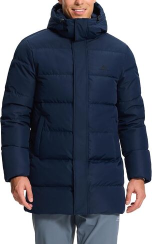 Pioneer Camp Men's Long Winter Coat Parka Hooded Down Jacket Full Zip Up Windproof Jacket Warm Thicken Puffer Jacket in Saudi Arabia