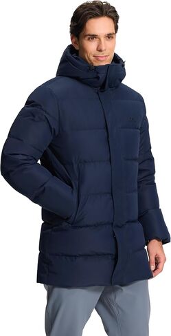 Pioneer Camp Men's Long Winter Coat Parka Hooded Down Jacket Full Zip Up Windproof Jacket Warm Thicken Puffer Jacket in Saudi Arabia