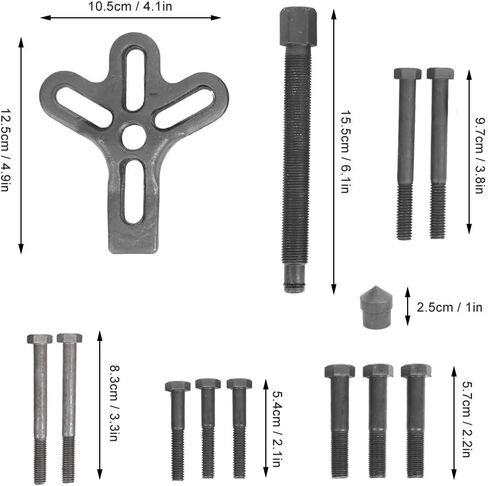 13Pcs Steering Wheel Puller Kit Remover Harmonic Balancer Gear Pulley Car Repair Tool in Saudi Arabia