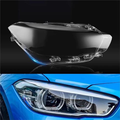 متوافق مع BMW 1 Series Hatchback F20 116i 118i 120i 2015-2019 غطاء زجاجي مصابيح الأمامية غطاء العدسة الشفافة (يمين) in Kuwait