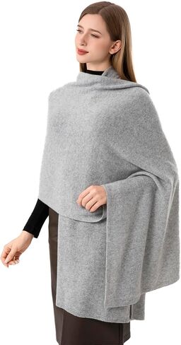 100% Cashmere Wrap Warm Soft Knitted Scarf Stole for Women Airplane Travel Blanket 87x28 in Extra Large Pashmina in Saudi Arabia