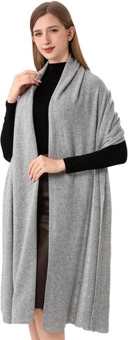 100% Cashmere Wrap Warm Soft Knitted Scarf Stole for Women Airplane Travel Blanket 87x28 in Extra Large Pashmina in Saudi Arabia