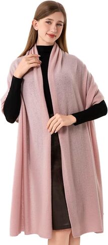 100% Cashmere Wrap Warm Soft Knitted Scarf Stole for Women Airplane Travel Blanket 87x28 in Extra Large Pashmina in Saudi Arabia
