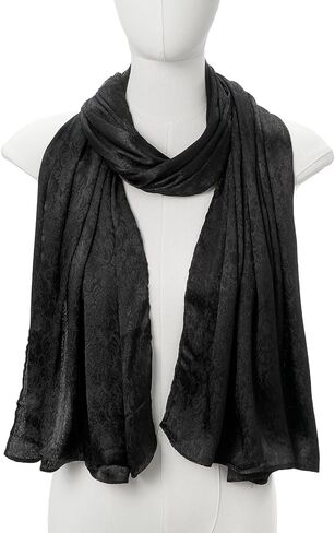 يلف شال جاكارد سيلكار للنساء ، سرق سهرة لللون الصلب العكسي in Kuwait