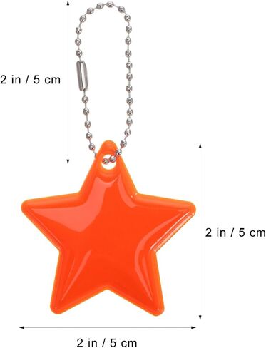 PRETYZOOM 15pcs Safety Reflective Pendant, Star-Shaped Reflective Keychain for Schoolbag, Purse, Wheelchair, Bicycle, Zipper Reflection Hanging Tag for Kids, Adults in Saudi Arabia