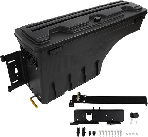 Scitoo Truck Bed Tool Box ملاءمة لـ Chevy Silverado 1500 2500 3500 1999-2007 ، لـ GMC Sierra 1500 2500 3500 1999-2007 مربع تخزين شاحنة مقاوم للماء جانب السائق الأيسر واليمين. in Saudi Arabia