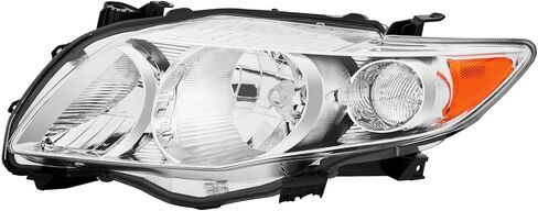 2PCS Headlights Assembly North America built Models For 2011 2012 2013 Toyota Corolla CE LE S L Replacement Headlamps Driver and Passenger Side Chrome Housing Amber Corner in Saudi Arabia