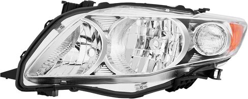 2PCS Headlights Assembly North America built Models For 2011 2012 2013 Toyota Corolla CE LE S L Replacement Headlamps Driver and Passenger Side Chrome Housing Amber Corner in Saudi Arabia