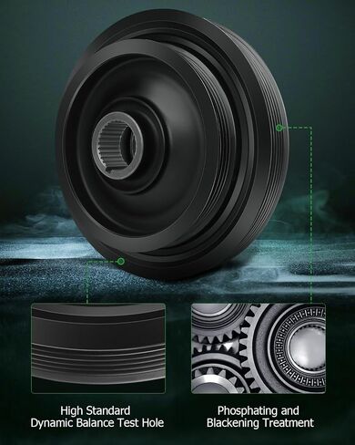 Scitoo 594-300 Harmonic Balancer Crankshaven Pulley متوافق مع Honda Accord 98-02 ، Pilot 03-04 ، Odyssey 99-04 & Acura MDX 01-02 ، TL 99-03 ، CL 97-99 01-03 ، SOHC 3.0L 3.5L 3.5L in Saudi Arabia