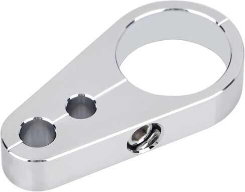 Chrome 1 1/4" Brake Clutch Cable Clamp Clip For Harley Dyna Touring Electra Glide Road Glide Road King Street Glide Softail in Saudi Arabia