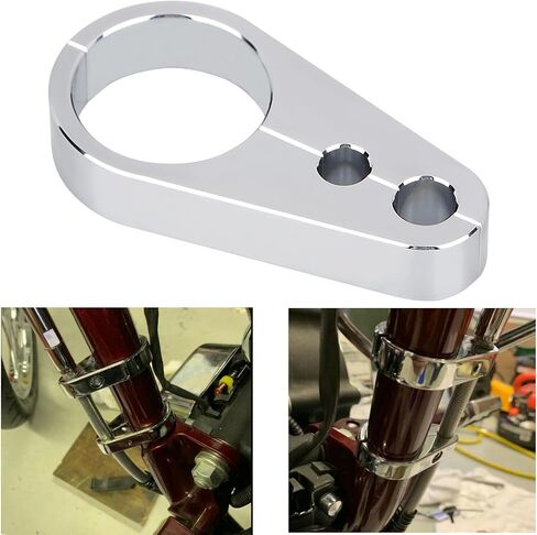 Chrome 1 1/4" Brake Clutch Cable Clamp Clip For Harley Dyna Touring Electra Glide Road Glide Road King Street Glide Softail in Saudi Arabia