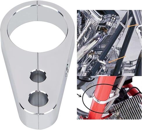 Chrome 1 1/4" Brake Clutch Cable Clamp Clip For Harley Dyna Touring Electra Glide Road Glide Road King Street Glide Softail in Saudi Arabia