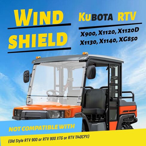 KUAFU Windshield Compatible with Kubota RTV X900 X1120 X1120D X1130 X1140 XG850 Sidekick Full Vented Windshield Windscreen in Saudi Arabia