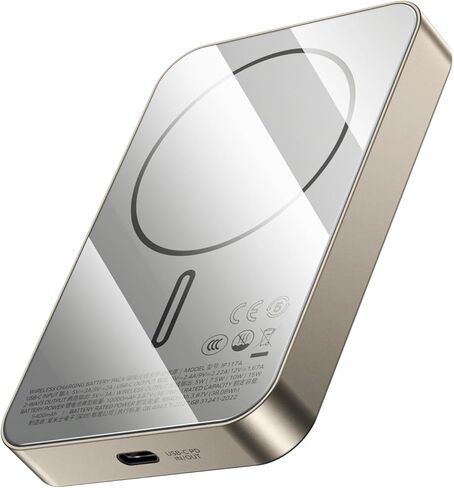 MOMAX Magnetic Power Bank 10000mAh, Magnetic Enhancement Wireless Portable Charger, Wired 20W Fast Charging Battery Pack, Compatible with Magsafe, iPhone 15/14/13/12 Series, USB C Cable Included in Kuwait