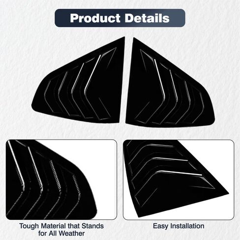 Machswon الجانبية الخلفية النافذة ، يغطي Car Beal Cover بديل ، متوافق مع BMW X4 G02 2018-2024 ، Black Glossy ، 2 PCS in Saudi Arabia