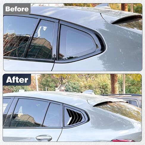 Machswon الجانبية الخلفية النافذة ، يغطي Car Beal Cover بديل ، متوافق مع BMW X4 G02 2018-2024 ، Black Glossy ، 2 PCS in Saudi Arabia