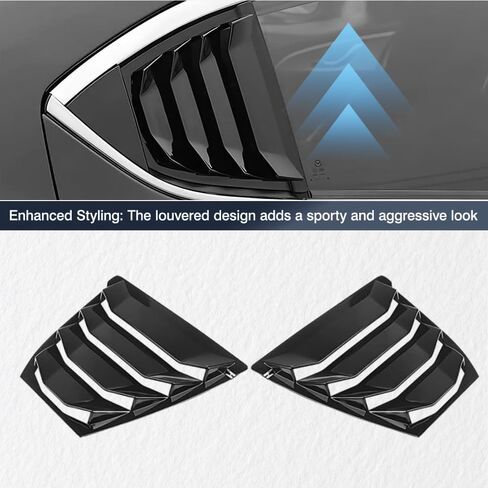 Machswon الجانبي الجانبية الستار ، Car Cover الخلفي يغطي الاستبدال ، متوافق مع Mazda 3 Axela 2014-2018 ، Black Glossy ، 2 pcs in Saudi Arabia