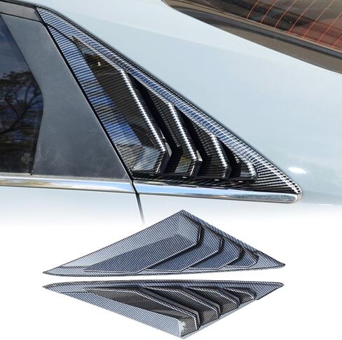 كورتز الجانبية الجانبية النافذة لاتفيات ل Hyundai Elantra 2021 2022 2023 2024 2025 نافذة ثلاثية الستائر الزجاجية الستائر تنفيس هواء مغرفة الغلاف الستائر الرياضية إكسسوارات ABS Carbon Fiber 2pcs in Kuwait