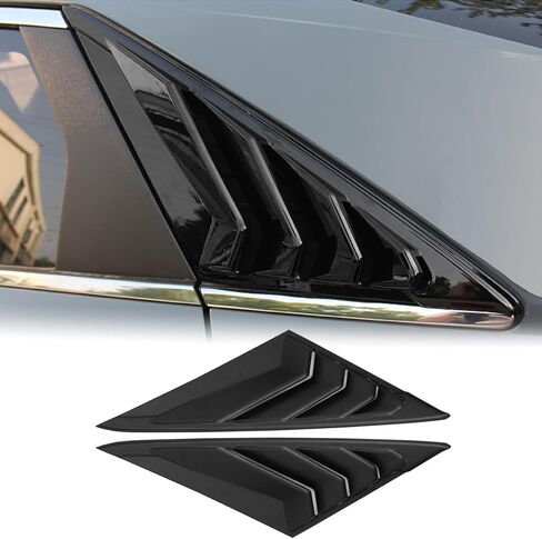 Kurtz Rear Side Window Louvers for Hyundai Elantra 2021 2022 2023 2024 2025 Triangular Window Glass Blinds Air Vent Scoop Shades Cover Blinds Trim Sport Accessories ABS Carbon Fiber 2PCS in Saudi Arabia
