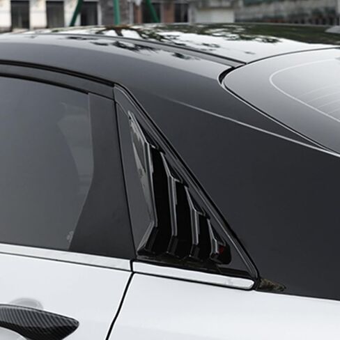 Kurtz Rear Side Window Louvers for Hyundai Elantra 2021 2022 2023 2024 2025 Triangular Window Glass Blinds Air Vent Scoop Shades Cover Blinds Trim Sport Accessories ABS Carbon Fiber 2PCS in Saudi Arabia