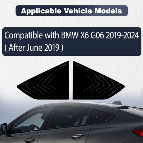 Machswon الجانبية الجانبية لافازات ، أغطية ليفر خلفية السيارة متوافقة مع BMW X6 G06 2019-2024 (بعد يونيو 2019) ، Black Glossy ، 2 PCS in Kuwait