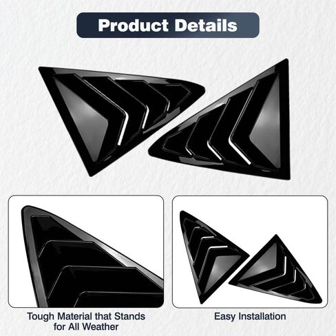 أغطية المكافآت الخلفية من Machswon ، و Windows الجانبية الخلفية للسيارة ، متوافقة مع Ford Fiesta MK8 2018-2024 ، Fiber Look Finish ، 2 PCS in Kuwait