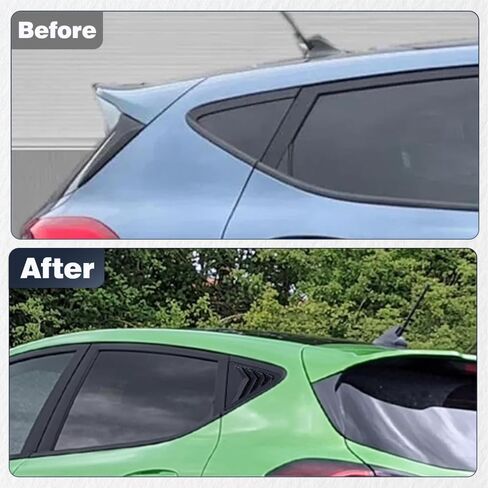 أغطية المكافآت الخلفية من Machswon ، و Windows الجانبية الخلفية للسيارة ، متوافقة مع Ford Fiesta MK8 2018-2024 ، Fiber Look Finish ، 2 PCS in Kuwait