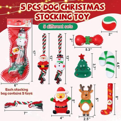 Shappy 5 Set Christmas Cat Toys Cat Christmas Stocking Toys Cat Stocking Stuffers Cat Gift for Christmas Interactive Pet Toys with Santa, Ball, Rope Chew Toys, Stocking Xmas Pet Toys Set in Saudi Arabia