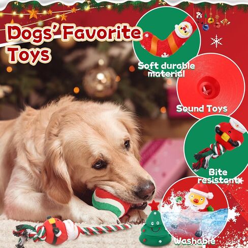 Shappy 5 Set Christmas Cat Toys Cat Christmas Stocking Toys Cat Stocking Stuffers Cat Gift for Christmas Interactive Pet Toys with Santa, Ball, Rope Chew Toys, Stocking Xmas Pet Toys Set in Saudi Arabia