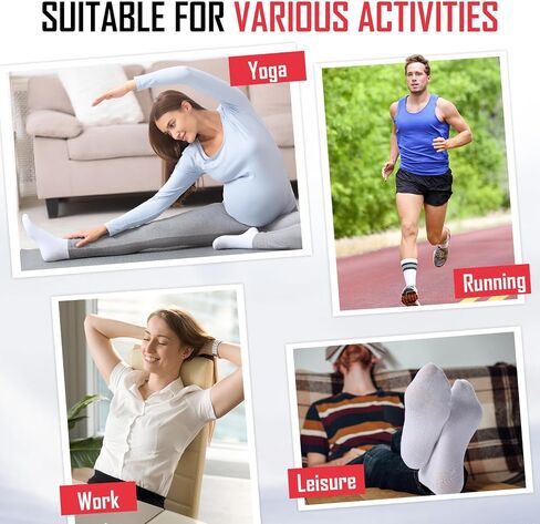 Newcotte 20 Pairs Colorful Striped Crew Socks Retro Cotton Striped Tube Athletic Cushion Socks for Women Men Sports Running in Kuwait