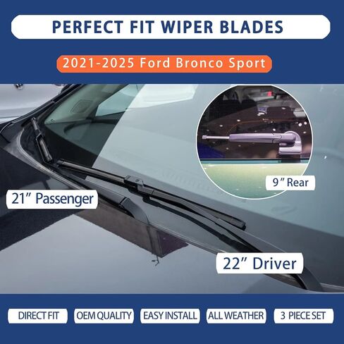 Windshield Wiper Blades for 2022 2023 2024 Chevy Equinox and GMC Terrain, 2024-2025 Chevy Blazer – OEM-Quality All-Weather Front & Rear Wipers in Saudi Arabia