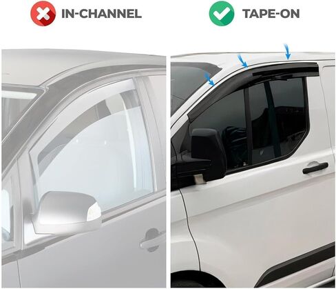 Car Wind deflectors Car Wind Deflectors for Carens 2013-2018, Deflector Shield Side Window Sun Rain Guards Visor Stick-on Fitment in Saudi Arabia
