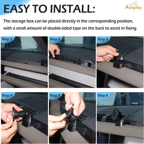 Aunginsy Co-Pilot Dashboard Organizer Tray Compatible with Land Rover Defender 90/110/130 2020-2025 Car Center Console Passenger Side Storage Box Container Insert Groove ABS Accessories(with Mat) in Saudi Arabia