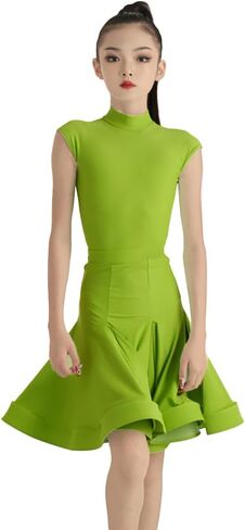 Girls Latin Dance Dress Ballroom Dancer Costume Halloween Carnival Dancer Costume Rumba Salsa Tango Dance Costume in Saudi Arabia