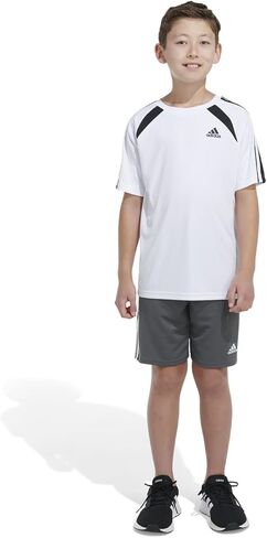 adidas Boys' Short Sleeve Aeroready Soccer T-Shirt Jersey Tee in Saudi Arabia