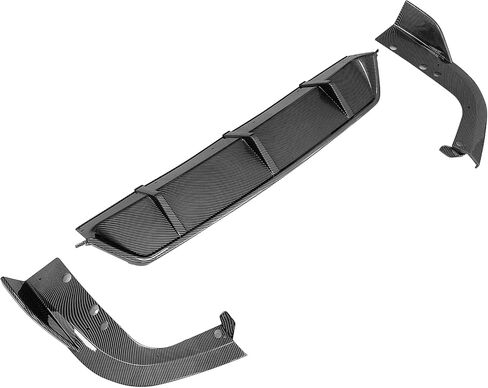 FREEMOTOR802 Rear Diffuser with Side Aprons, Compatible with 2019-2025 BMW G05 X5 LCI M Sport Package, IKON Style Gloss Black PP ABS Rear Bumper Lower Diffuser Lip Corner Guards Protectors in Saudi Arabia