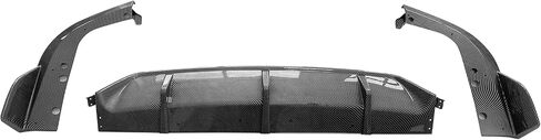 FREEMOTOR802 Rear Diffuser with Side Aprons, Compatible with 2019-2025 BMW G05 X5 LCI M Sport Package, IKON Style Gloss Black PP ABS Rear Bumper Lower Diffuser Lip Corner Guards Protectors in Saudi Arabia